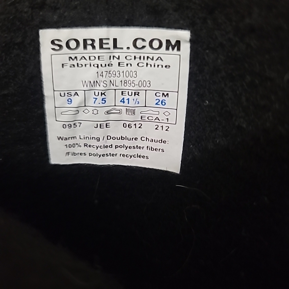 Sorel Cate Of Alexandria Boot Size 9 - Picture 7 of 8